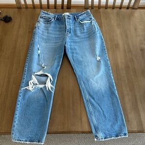 Stylish Blue Distressed Women Jeans